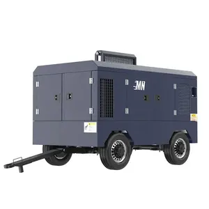 Compresor de aire diésel montado en camión de parada de emergencia de un botón con certificación de exportación