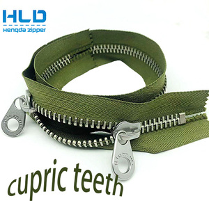 Hengda Fábrica Personalizada Cremallera <span class=keywords><strong>de</strong></span> doble vía 30 cm Cremallera <span class=keywords><strong>de</strong></span> <span class=keywords><strong>oro</strong></span> bidireccional Equipaje <span class=keywords><strong>de</strong></span> extremo cerrado Cremallera Doble - Product Image 2