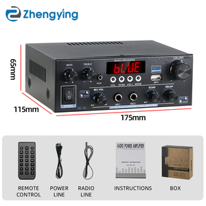Amplificateur de puissance stéréo <span class=keywords><strong>HiFi</strong></span> AK-55 BT 5.0, 2.0 canaux, amplificateur numérique audio domestique, lecteur de musique karaoké avec télécommande - Product Image 5