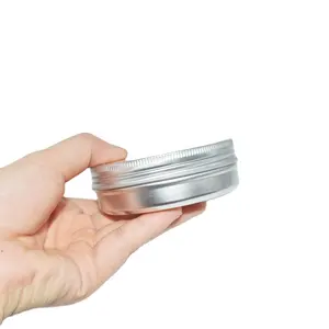 Frascos pequenos vazios para protetor labial, caixa redonda de alumínio para chá e café, 5g, 25g, amostra grátis, embalagem para armazenamento de cera de cabelo, cosméticos de 100ml