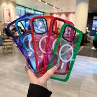 Coque magnétique robuste en acrylique de 2,5 mm d'épaisseur, anti-jaunissement, transparente et rigide pour iPhone 15 16 17 ProMax