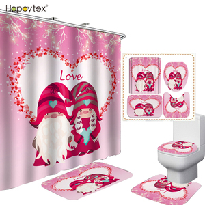 Cortina <span class=keywords><strong>de</strong></span> <span class=keywords><strong>ducha</strong></span> con estampado 3D, impermeable, poliéster moho, 12 ganchos <span class=keywords><strong>de</strong></span> plástico, decoración <span class=keywords><strong>de</strong></span> Navidad, logotipo personalizado - Product Image 5