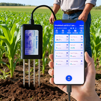 Testeur de sol USB intelligent 8-en-1 Analyseur de salinité de la température d'humidité EC PH en temps réel pour l'agriculture de précision NPK de haute précision