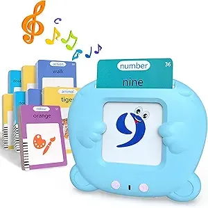 248 <span class=keywords><strong>mots</strong></span> de vue bleu parlant Flash cartes Flash thérapie Flash jouets tout-petits 2-4 ABC apprentissage maternelle garçons filles jouets éducatifs - Product Image 4