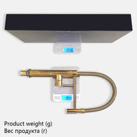 Robinet de cuisine de luxe en laiton doré avec douchette extractible à ressort et bec rotatif, mitigeur chaud/froid pour la vente en gros et les projets