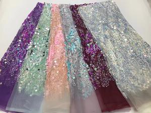 Vestido Sexy de Festa Promocional de Alta Qualidade em Tule com Lantejoulas Douradas e Tecido de Renda - Product Image 6