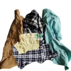 Trapos de algodón industriales reciclados Buena absorción Trapos Residuos Textiles Industriales 5kg 10kg 20kg 25kg Limpiaparabrisas de algodón de colores - Product Image 1