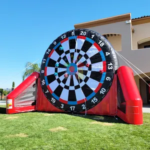 Commercial grade kids castillos hinchables deportivos soccer target shooting games inflatable football dart