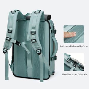 Sac à dos de randonnée unisexe avec logo personnalisé, plusieurs compartiments, séparation humide/sec, imperméable, pour ordinateur portable, avec port USB - Product Image 6