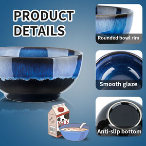 Cuencos de cerámica de porcelana de alta calidad, tazones para cereales, ensalada, Pasta, sopa, postre, <span class=keywords><strong>Mora</strong></span>, para Cocina - Product Image 3