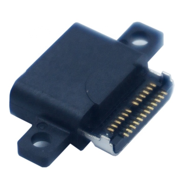 24Pin With Waterproof Ring Female Phone Charging Interface USB 3.1 Type C Connector