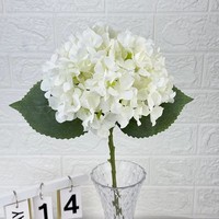 Bunga Hydrangea Sutra Buatan Tangan Satu Tangkai Besar, Lukisan Minyak, Dekorasi Rumah, Pernikahan, Auditorium, Hiasan Bunga