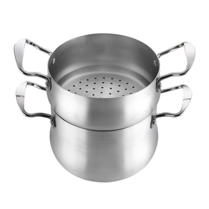 Pot vapeur en aluminium professionnel de haute qualité Pot à couscous et à soupe en aluminium antiadhésif de grande capacité avec cuiseur vapeur - Product Image 1