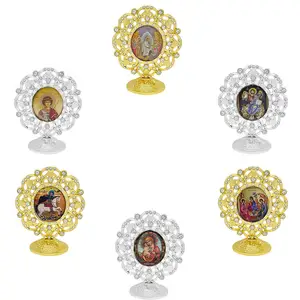 Fabbrica personalizza immagine ornamenti religiosi della chiesa decorazione forniture placcatura in oro decorazioni per auto per la casa