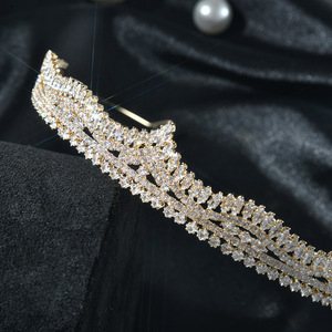 ROMÁNTICO Lujo Simple Banquete Princesa CZ Zircon <span class=keywords><strong>Coronas</strong></span> Plateado Boda Dama <span class=keywords><strong>DE</strong></span> HONOR Tiaras nupciales - Product Image 2