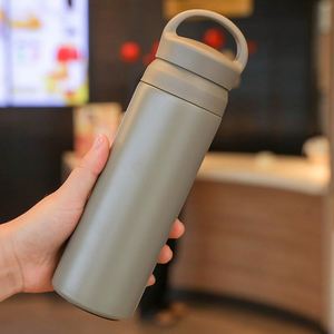 Japanese Handheld Tumbler 350ml 500ml <b>Double</b> <b>Wall</b> Stainless Steel Vacuum Insulated Coffee Cup With Lid - Product Image 2