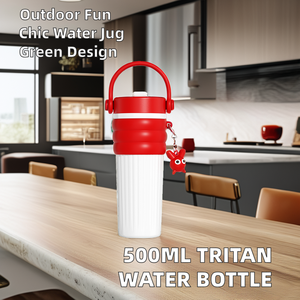 ขวดน้ำ Tritan ขนาด500มล. ถ้วยจิบแบบสองสีไม่รั่วซึมปราศจากสาร BPA - Product Image 3