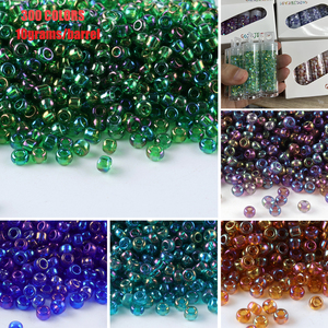 2mm Transparent Rainbow Rocailles Premium Crystal Seed Beads Perles rondes <span class=keywords><strong>en</strong></span> verre pour la fabrication de bijoux Art Craft Beading Pearl - Product Image 1