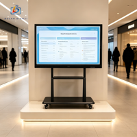 Tableau blanc interactif intelligent de 55 à 110 pouces, 4K UHD, écran tactile 10 points, Android/Windows, pour l'apprentissage à distance en classe