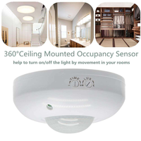 Détecteur de Mouvement Infrarouge PIR pour Plafond, Interrupteur Automatique Marche/Arrêt pour Lumière, Type Capteurs de Mouvement et de Position