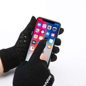 Mode hivernale Ensemble trois pièces en laine douce tricotée Couleur solide Capuche chaude Gants de luxe Bonnet et écharpe Ensemble Homme Femme - Product Image 5