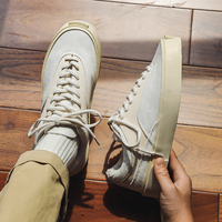 Chaussures de skateboard à semelle épaisse pour hommes, respirantes, légères, tendance, décontractées, en toile, durables, baskets de marche, très vendues