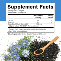 ODM OEM Gélules d'huile de nigelle pour la digestion, le soutien immunitaire, la santé des articulations, des cheveux sains et la santé des adultes, qualité alimentaire, 120 gélules