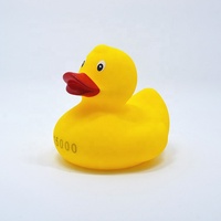 Canard en caoutchouc flottant lesté jaune en plastique en vente chaude avec numéro de série