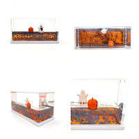 Heißer Verkauf: Acryl-Flüssigkeits-Pumpen-Ornament mit Halloween-Thema, Glitzer-Briefbeschwerer, Flüssigkeits-Papiergewicht, Desktop-Dekoration