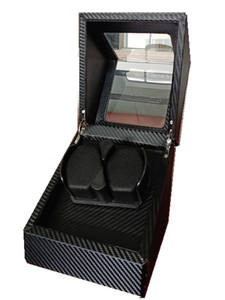 Fábrica al por mayor T3 automático mecánico de madera + cuero reloj Winder caja reloj Shaker 2 ranuras función Simple varios colores - Product Image 4