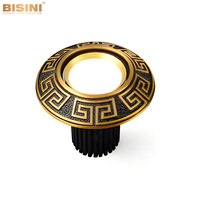 Spot LED encastré en cuivre doré antique européen 5W/7W/10W/12W, anti-éblouissement, en laiton bronze rétro, éclairage descendant