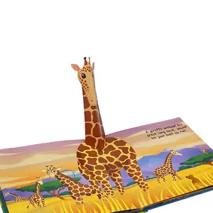 Libro 3-D per bambini: la stampa di libri pop-up per bambini della serie di rombi marini della società dei dinosauri