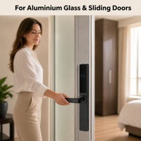 Cerradura Electrónica Inteligente para Hotel, Acero Inoxidable 304, Múltiples Cerraduras 2085-6085 para Puerta Corredera de Aluminio y Vidrio