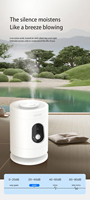 Humidificateur ultrasonique électrique 3L avec aromathérapie, usage hôtelier, contrôle mécanique, humidification 250ml/h, matériau PP