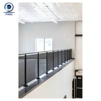 PRIMA LUXURY Wetterfestes Aluminium-Balkongeländer-System mit Langem Handlauf für Bauprojekte