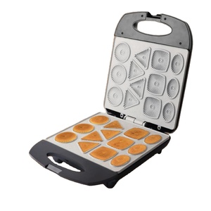 Machine à sandwichs électrique antiadhésive 800W pour gaufres, gâteaux, snacks et crêpes, avec double voyants lumineux, 6 tranches, pour le petit-déjeuner - Product Image 1