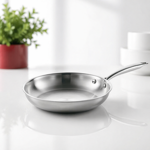 Sartén de acero inoxidable 304 gruesa con logotipo de una pieza, diseño moderno para el hogar, sartén antiadherente física para carne no recubierta - Product Image 2