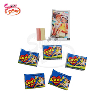 Großhandel Doppel-Fruchtgeschmack Kaugummi und Tattoo-Aufkleber Zweifarbiger Bubble Gum