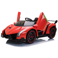 Voiture électrique pour enfants Lamborghini Veneno sous licence, 12V, biplace, pour 2-4 ans, en plastique durable