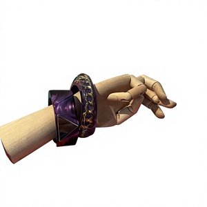 Best Quality Women's Adjustable Round Acetate Acid Resin <b>Bracelet</b> Different Color Wholesale Fashionable Acrylic Bangle for Woman - Product Image 5