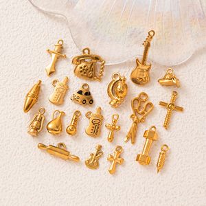 Pendentifs miniatures en acier inoxydable plaqué or 18 carats PVD pour enfants Golden Memory Lane, bijoux tendance pour la création DIY - Product Image 3