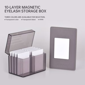 Caja de almacenamiento de pestañas postizas acrílicas Love Beauty con soporte de paleta de pegamento para pestañas, accesorios de herramientas para extensiones - Product Image 2