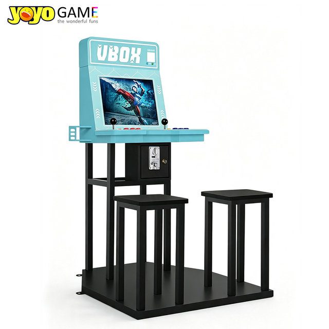 2 Player Arcade Fighting Game Bartop Console 19inch with Seats for Diners Waiting for Table Pandora's Box Fighters Game Machine