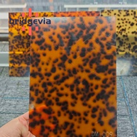 Plaque acrylique écologique imperméable de 3 mm d'épaisseur, couleurs écaille de tortue, taille personnalisable, découpe, panneau en plexiglas