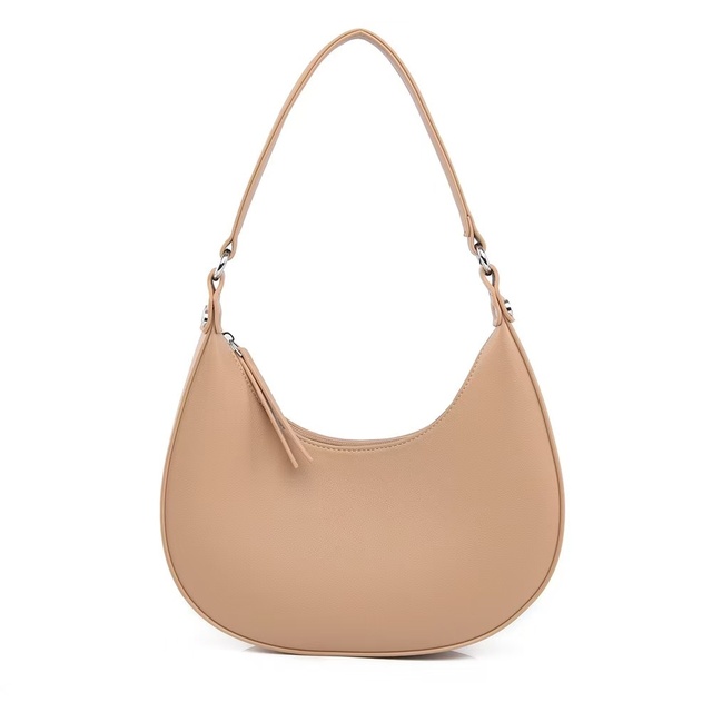 Fashion New Foreign Trade Hot-Selling Women's Genuine Leather Durable Portable Waterproof Crescent Bag Removable Shoulder