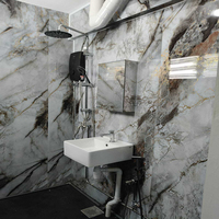 Panneau mural en PVC imitation marbre, feuille de marbre UV, panneau mural en PVC imitation marbre pour la décoration murale