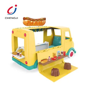Мигающий музыкальный пластиковый кулинарный мини-автомобиль «сделай сам» для пикника пищевой грузовик для детей