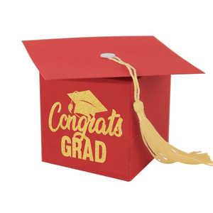 Boîte à bonbons en forme de toque de graduation DAMAI avec pompon, cadeaux et décorations pour fête de remise de diplôme, boîte à toque pour chocolats et biscuits - Product Image 5