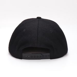Casquette Snapback en laine, logo brodé personnalisé, casquette non structurée - Product Image 4