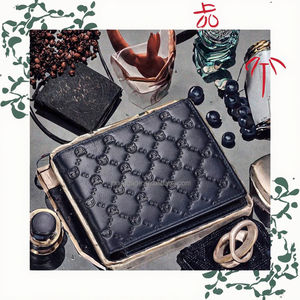 กระเป๋าสตางค์หนังแท้แบบสั้น ดีไซน์ตัวอักษร ป้องกัน RFID หรูหรา สไตล์ร็อค พร้อมซิปและตัวล็อคแบบ Hasp - Product Image 3